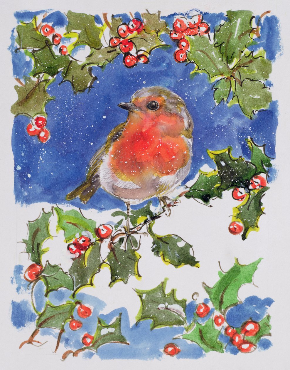 Kerstroodborstje door Diane Matthes