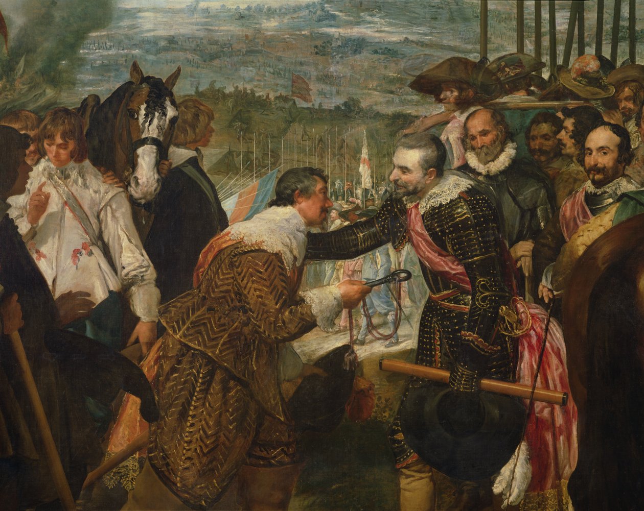 De Overgave van Breda, 1625, ca. 1635 (detail) door Diego Velázquez