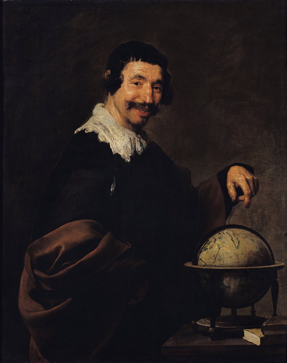 Democritus, of De man met een globe door Diego Velázquez