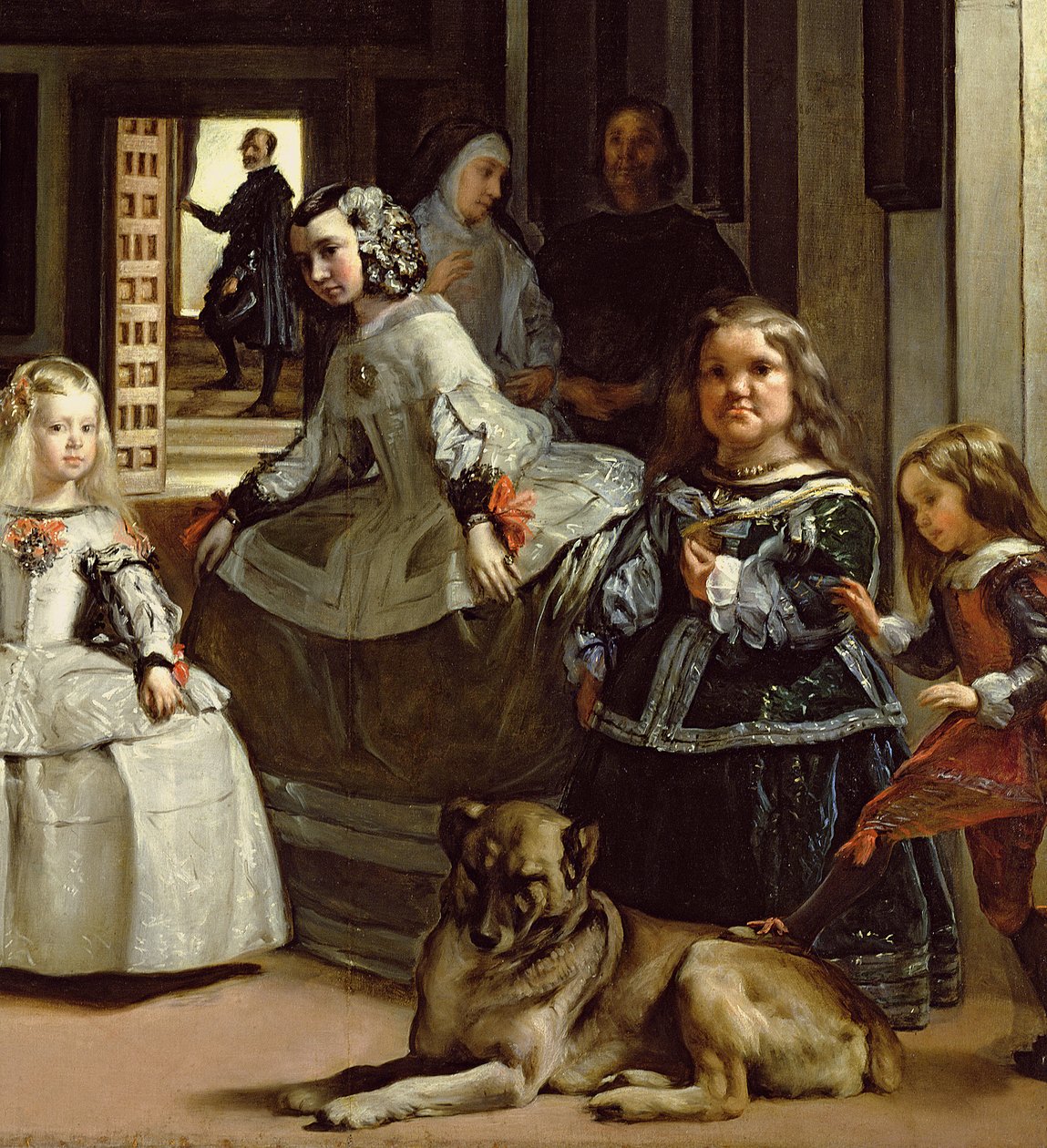 Las Meninas of De familie van Filips IV, ca. 1656 (detail) door Diego Velázquez