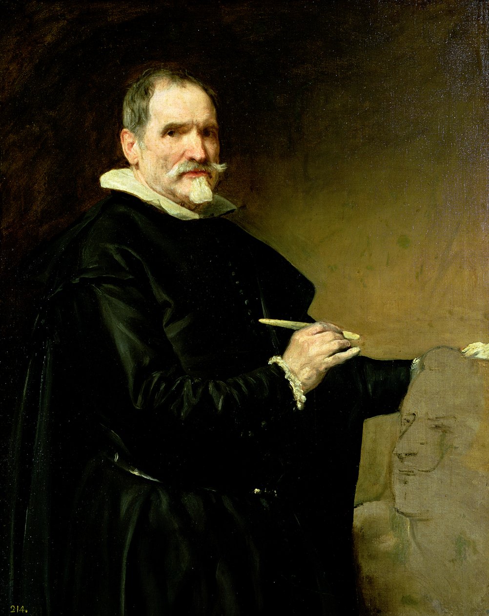 Portret van de beeldhouwer, Juan Martinez Montanes (1568-1649) 1635 door Diego Velázquez