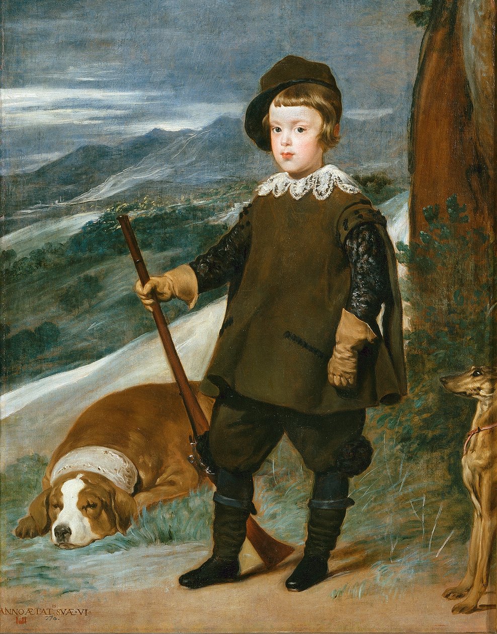 Prins Balthasar Charles als Jager door Diego Velázquez
