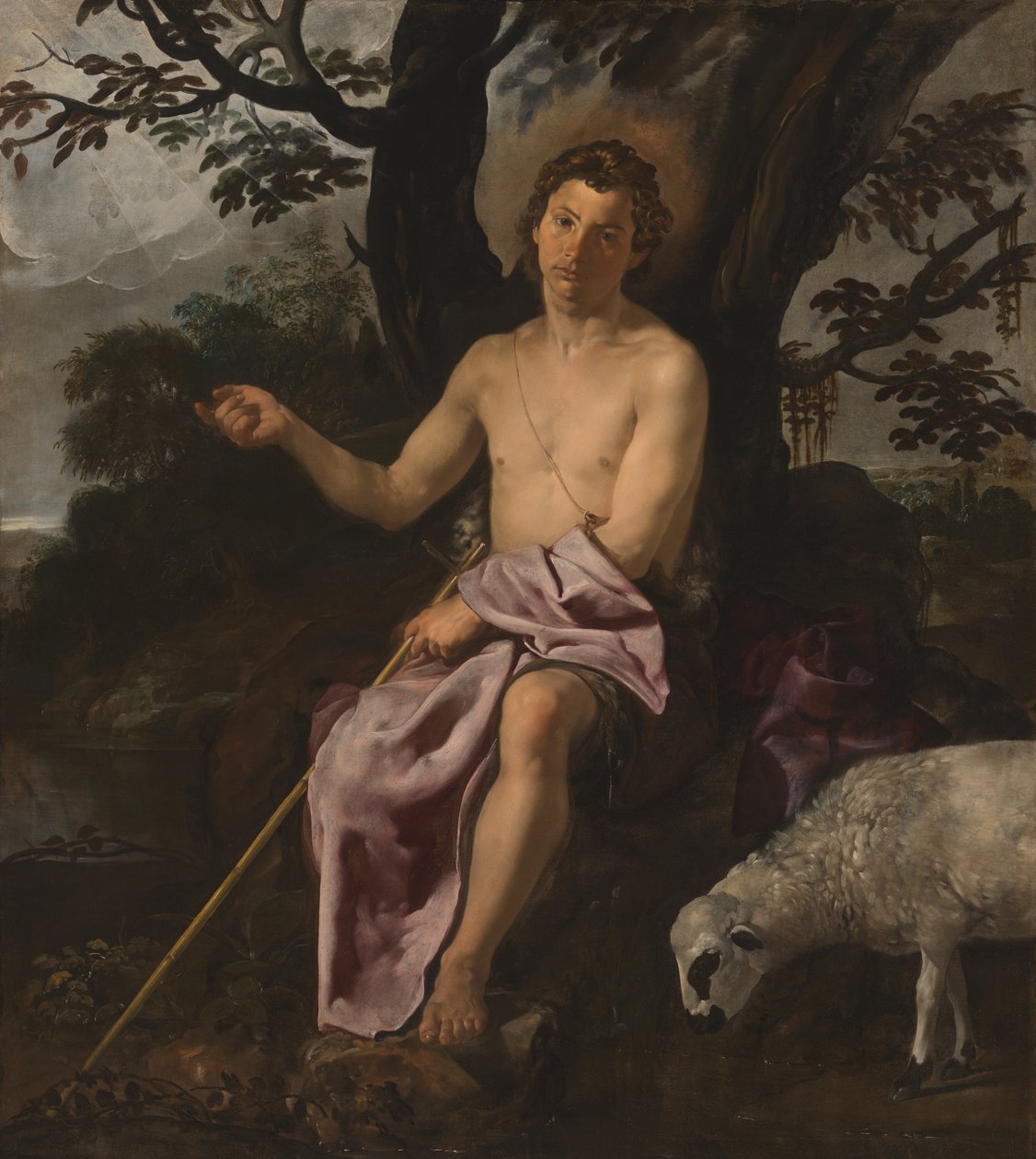 Sint Johannes de Doper in de wildernis door Diego Velázquez