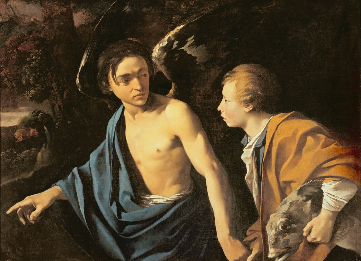 Tobias en de Engel door Dirck Baburen van
