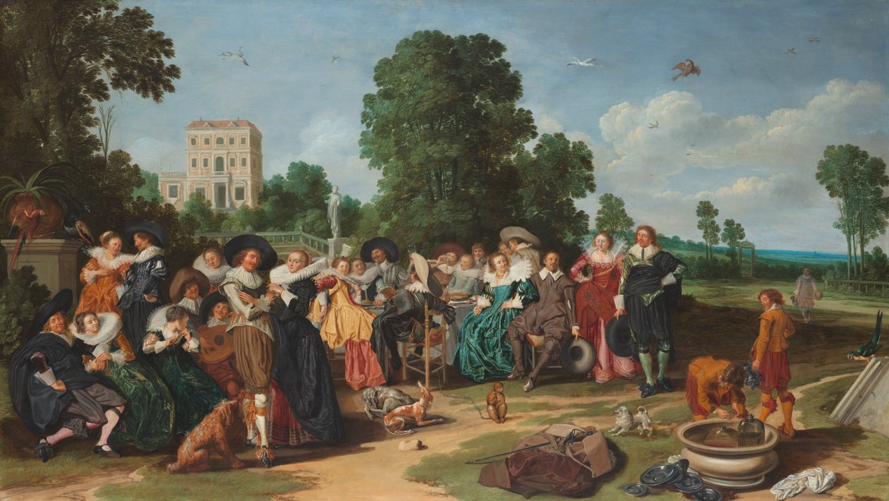 De buitenpartij door Dirck Hals