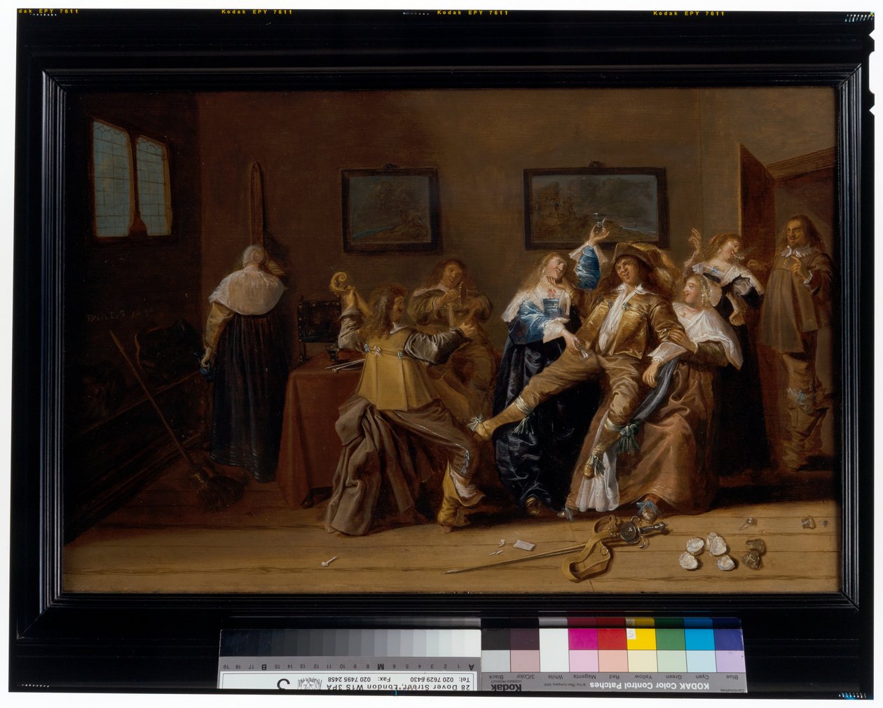 Een vrolijk gezelschap in een interieur door Dirck Hals