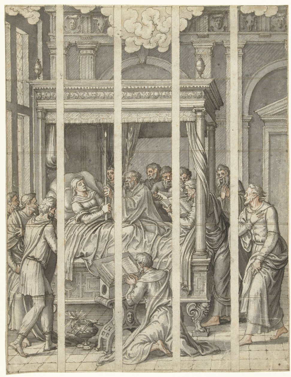 Dood van de maagd Maria door Dirck Pietersz. Crabeth