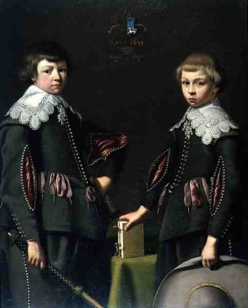 Twee jonge jongens door Dirck Santvoort
