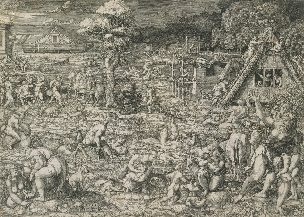 De Zondvloed, 1544 door Dirck Vellert