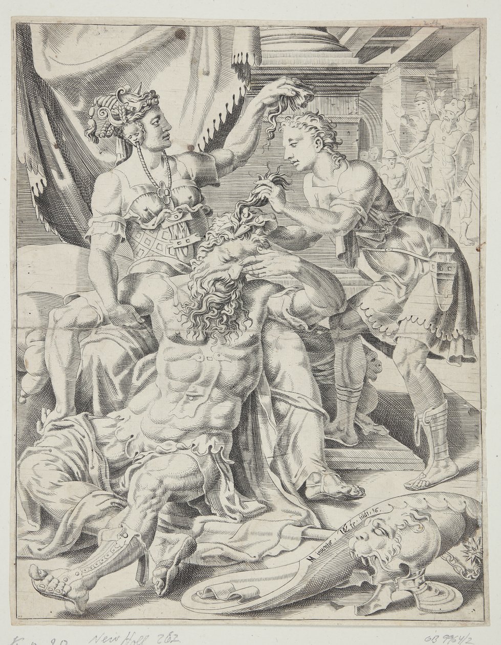 Samson en Delila door Dirck Volckertsz. Coornhert