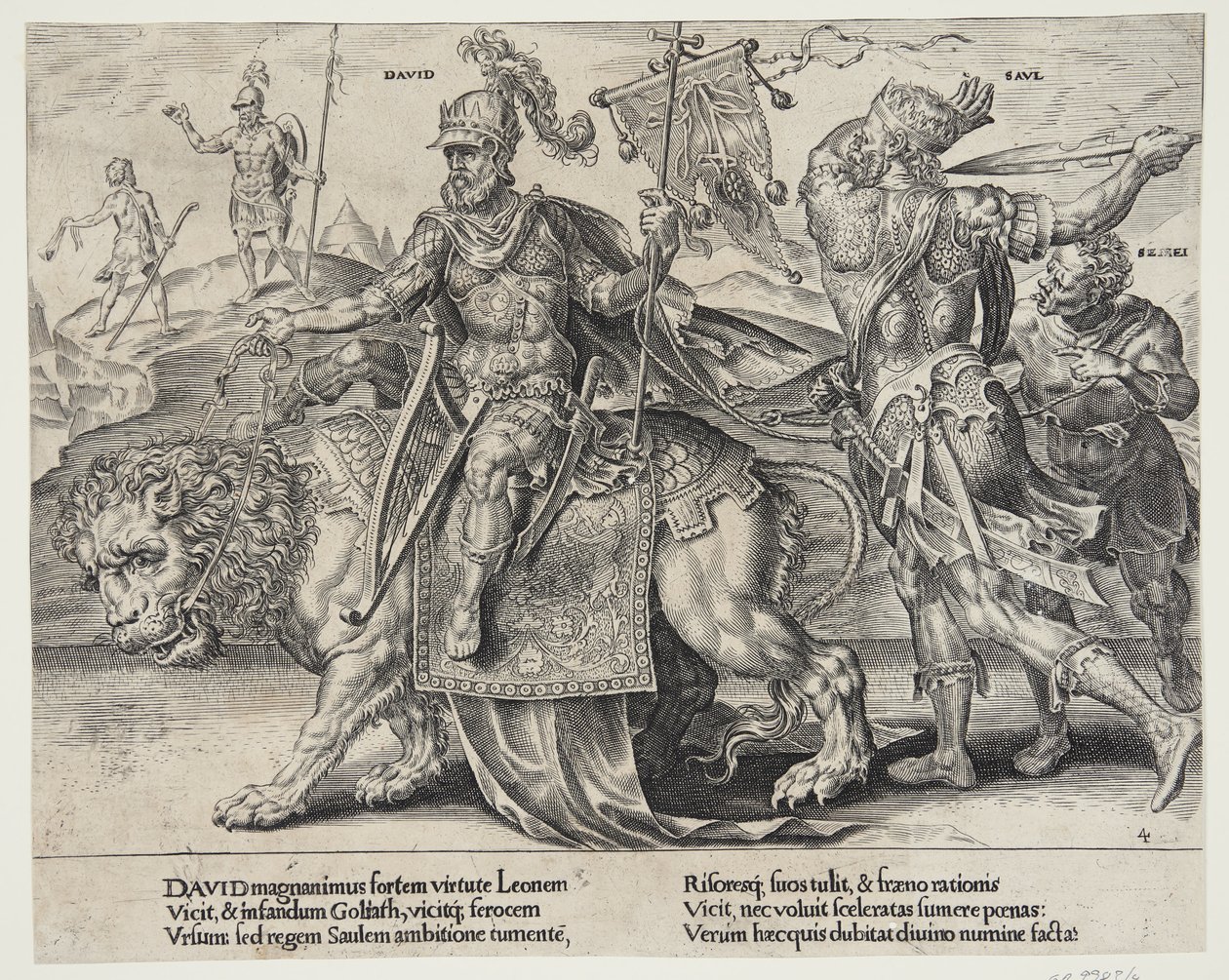 De triomf van David door Dirck Volckertsz. Coornhert