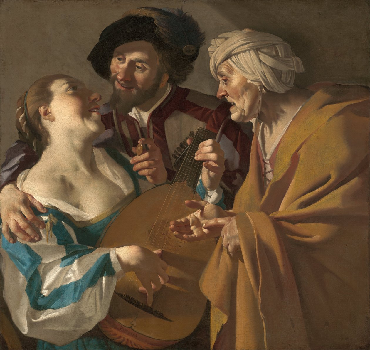 De koppelaarster door Dirck van Baburen