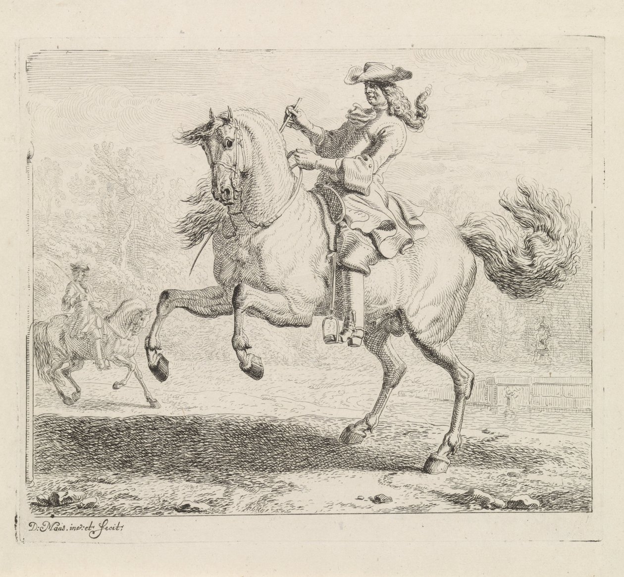 Steigerend paard met ruiter door Dirk Maas