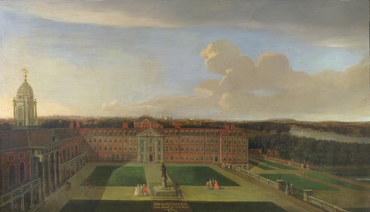 Het Koninklijk Hospitaal, Chelsea, 1717 door Dirk Maes
