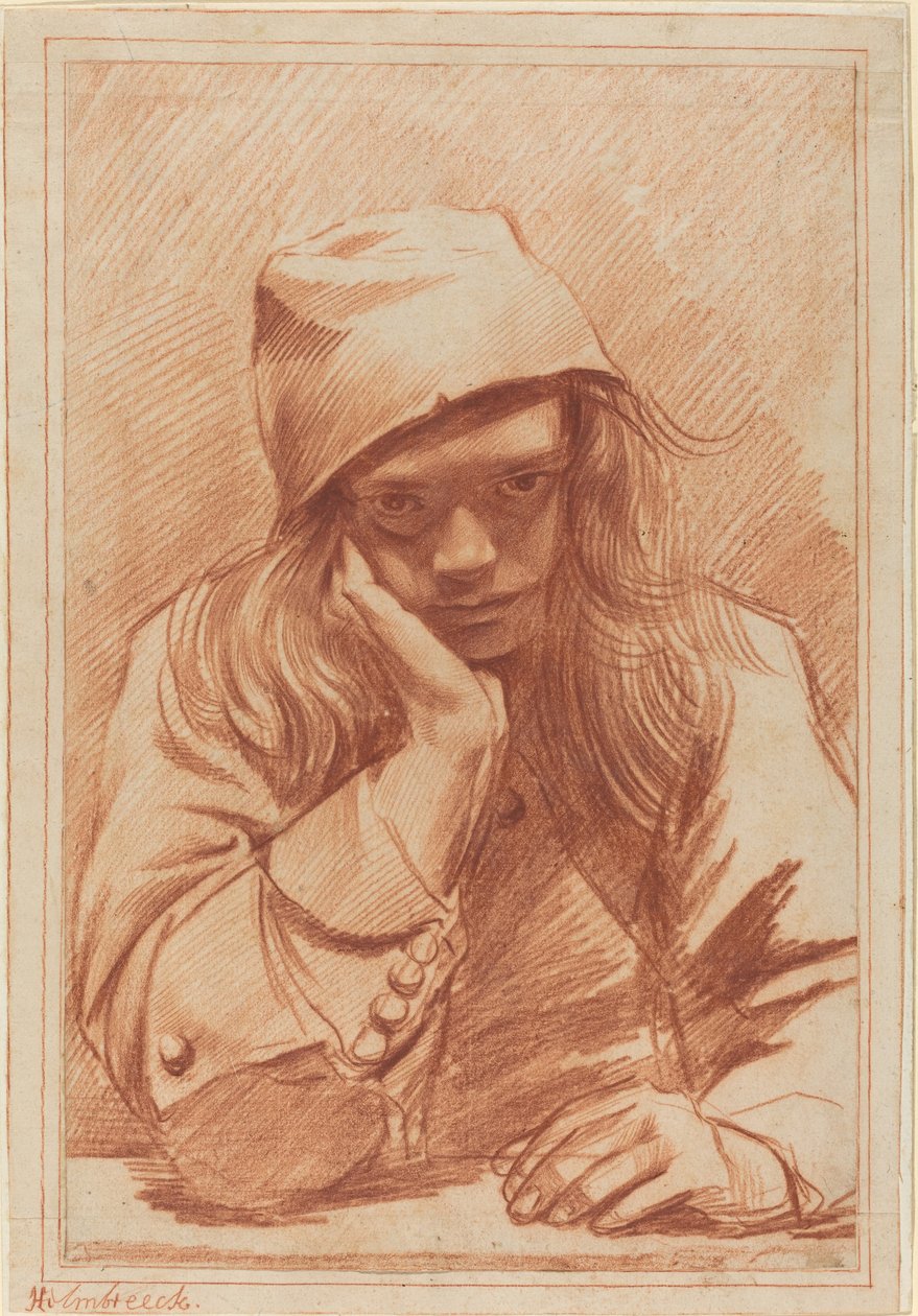Zelfportret, ca. 1633-96 door Dirk Theodor Helmbrecker