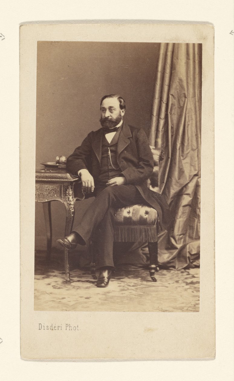 Portret van een man met baard door Disdéri and Cie.