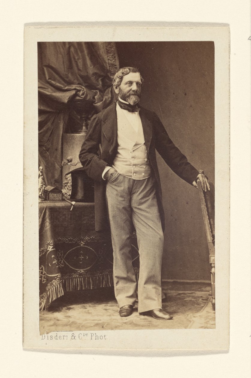 Portret van een man met baard door Disdéri and Cie.