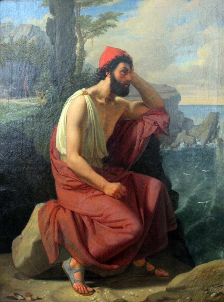 Odysseus op het eiland van Calypso door Ditlev Blunck