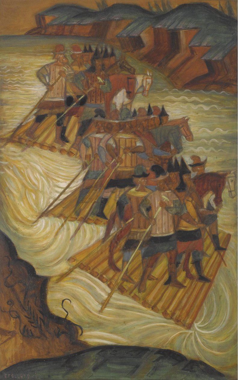 De rivier oversteken door Dmitri Semyonovich Stelletsky