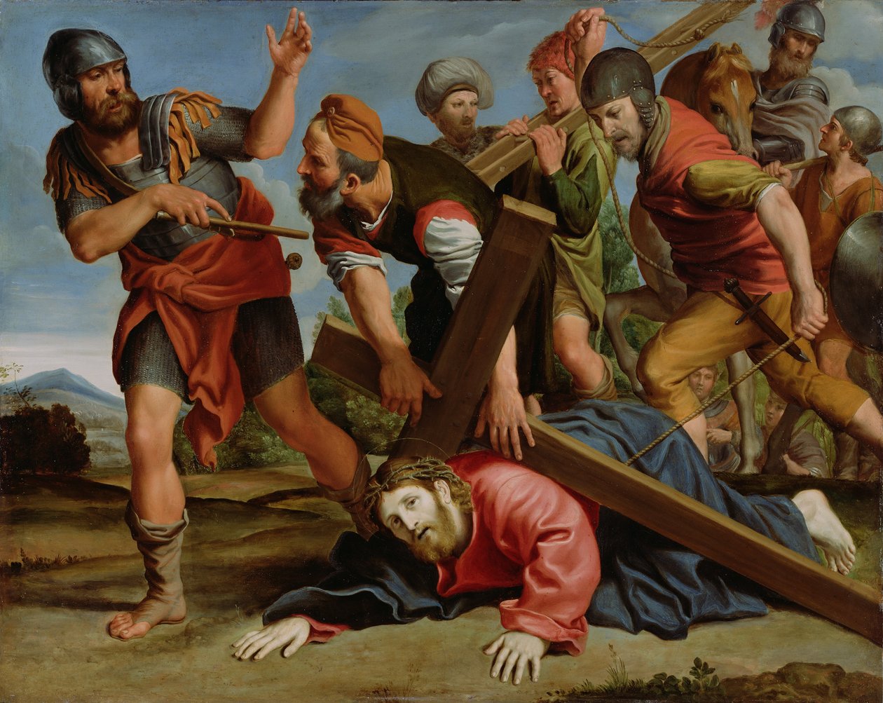 De Weg naar Golgotha door Domenichino