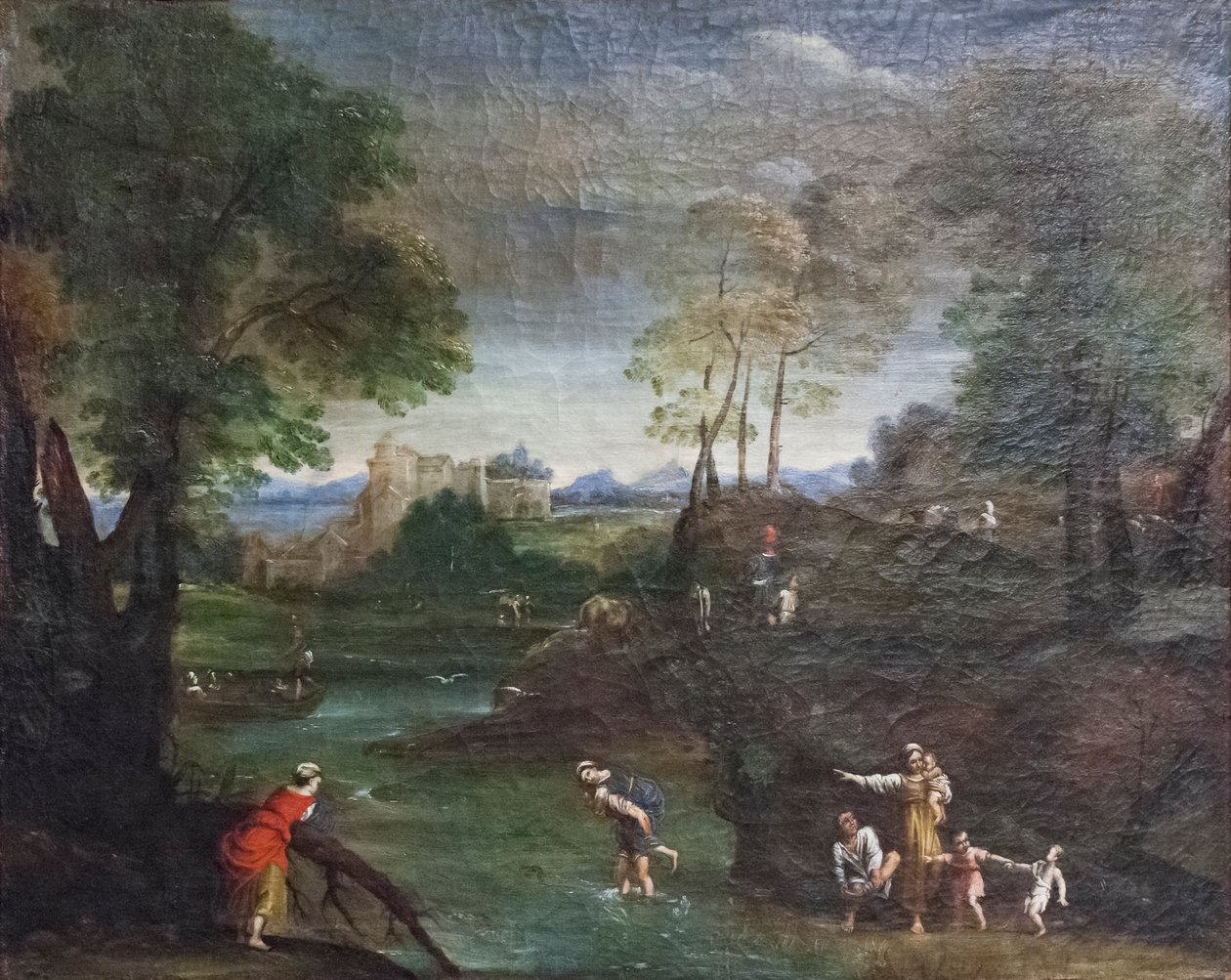 Landschap met doorwaadbare plaats door Domenichino (1581 1641)