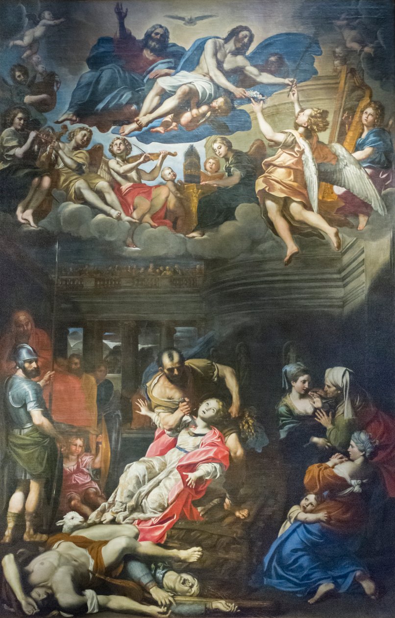 Martelaarschap van Sint Agnes door Domenichino (1581 1641)