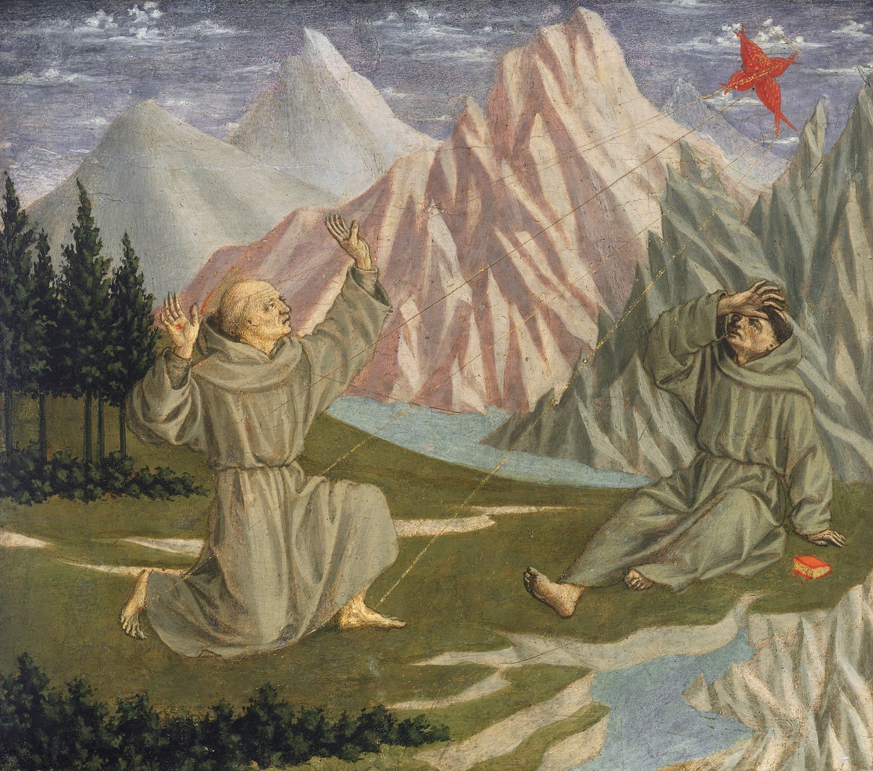 Sint Franciscus ontvangt de Stigmata, c. 1445-50 door Domenico Veneziano
