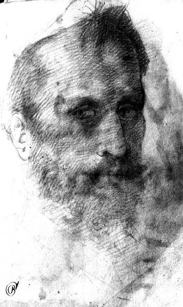 Baardige man door Domenico Beccafumi