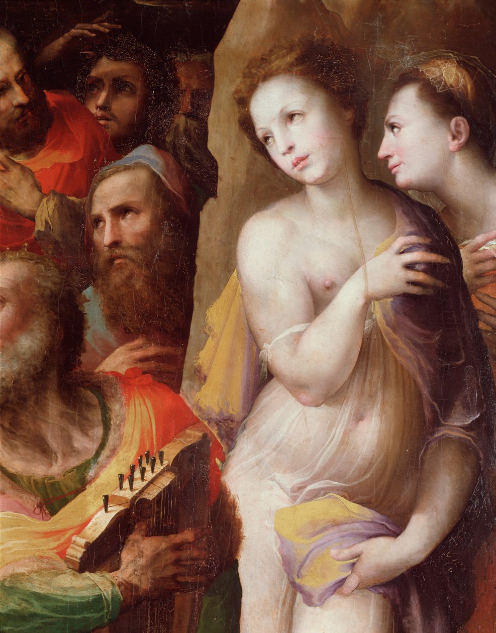 Nederdaling van Christus in het voorgeborchte (detail) door Domenico Beccafumi
