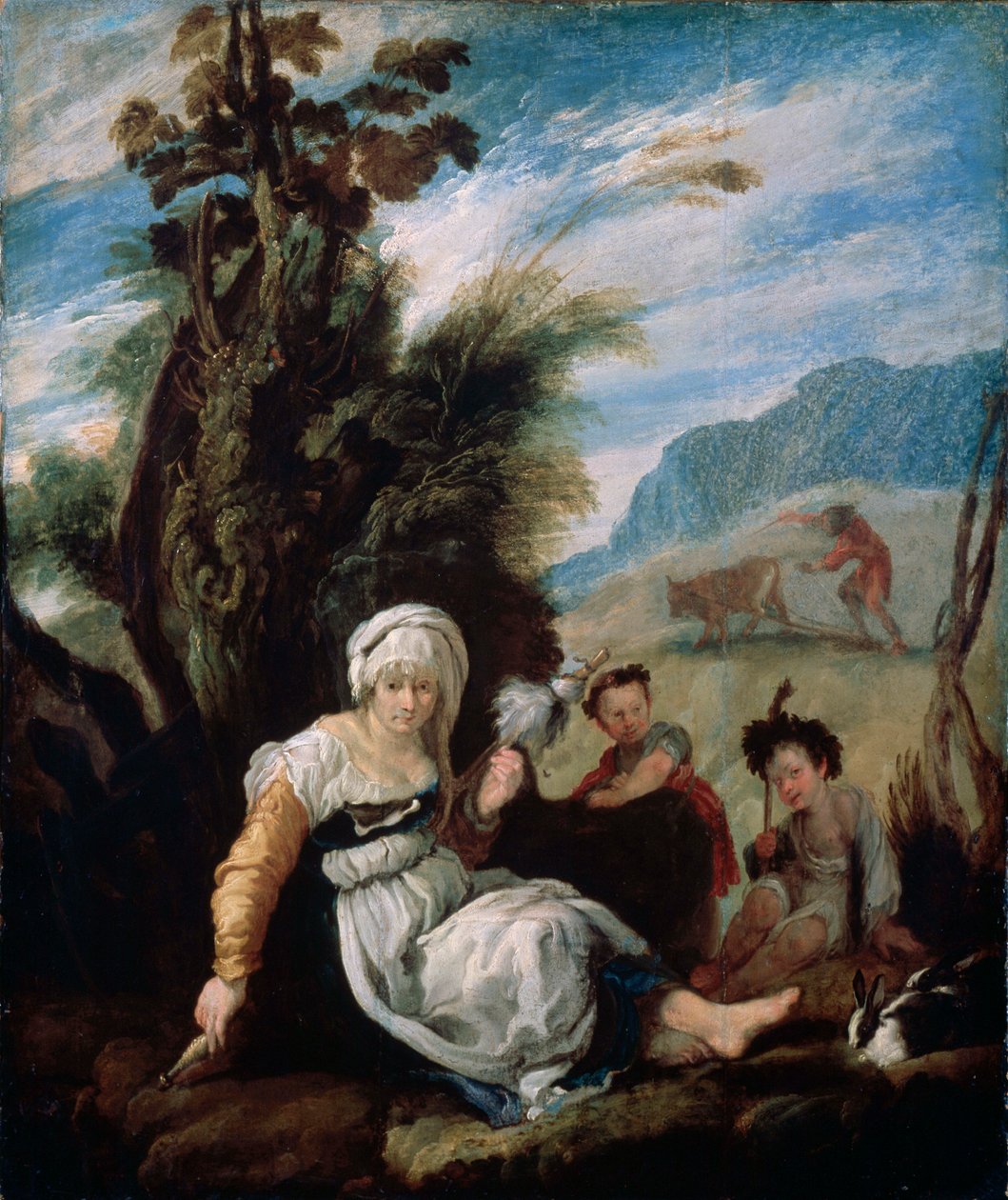 Adam en Eva, 1588 door Domenico Fetti or Feti