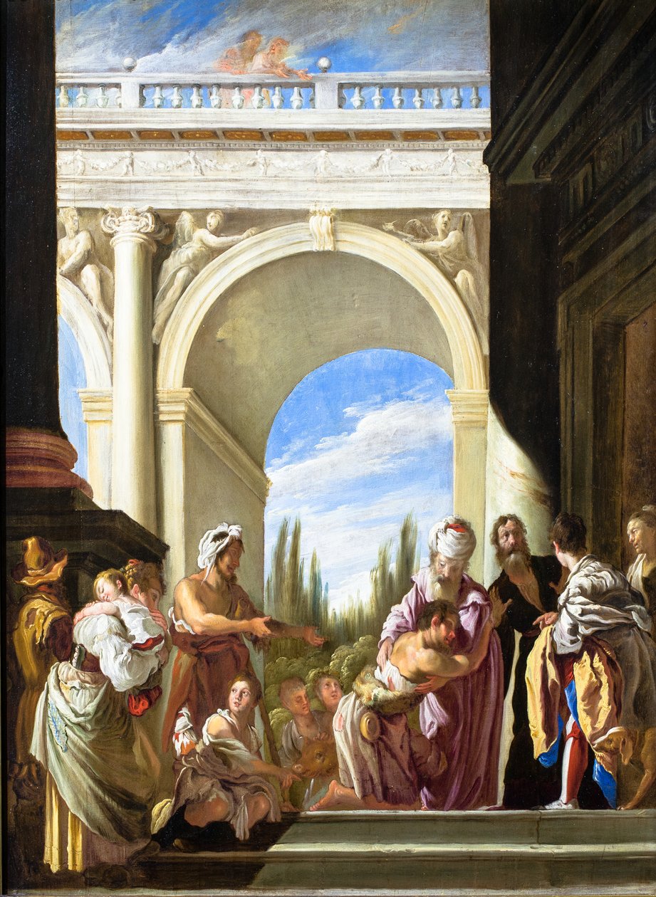 De parabel van de verloren zoon door Domenico Fetti