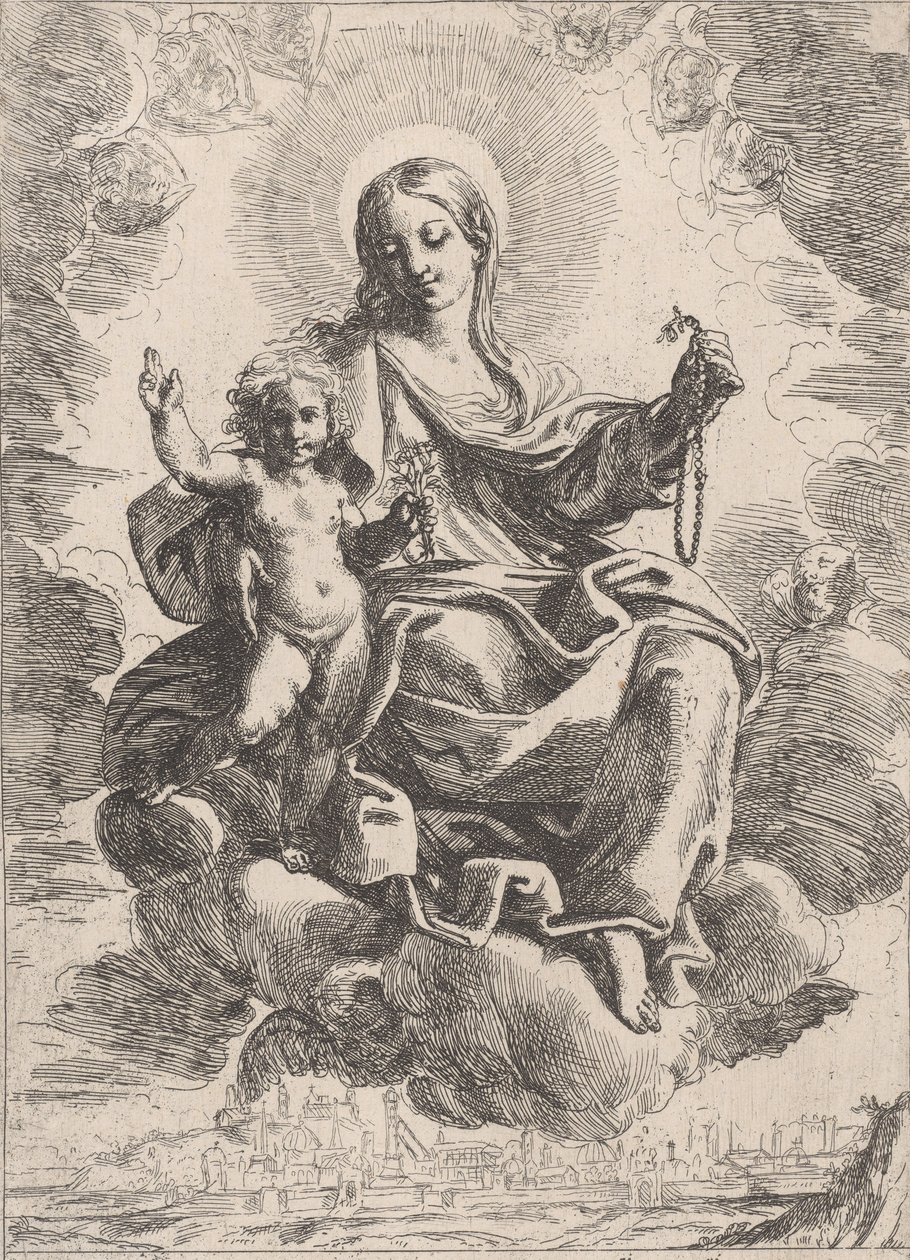 De Maagd van de Rozenkrans door Domenico Maria Canuti