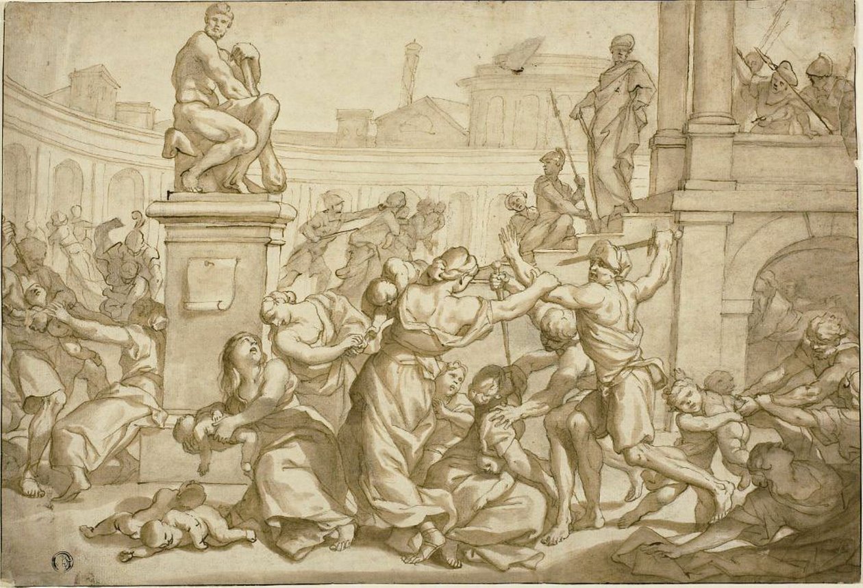 Slachting van de Onschuldigen door Domenico Piola