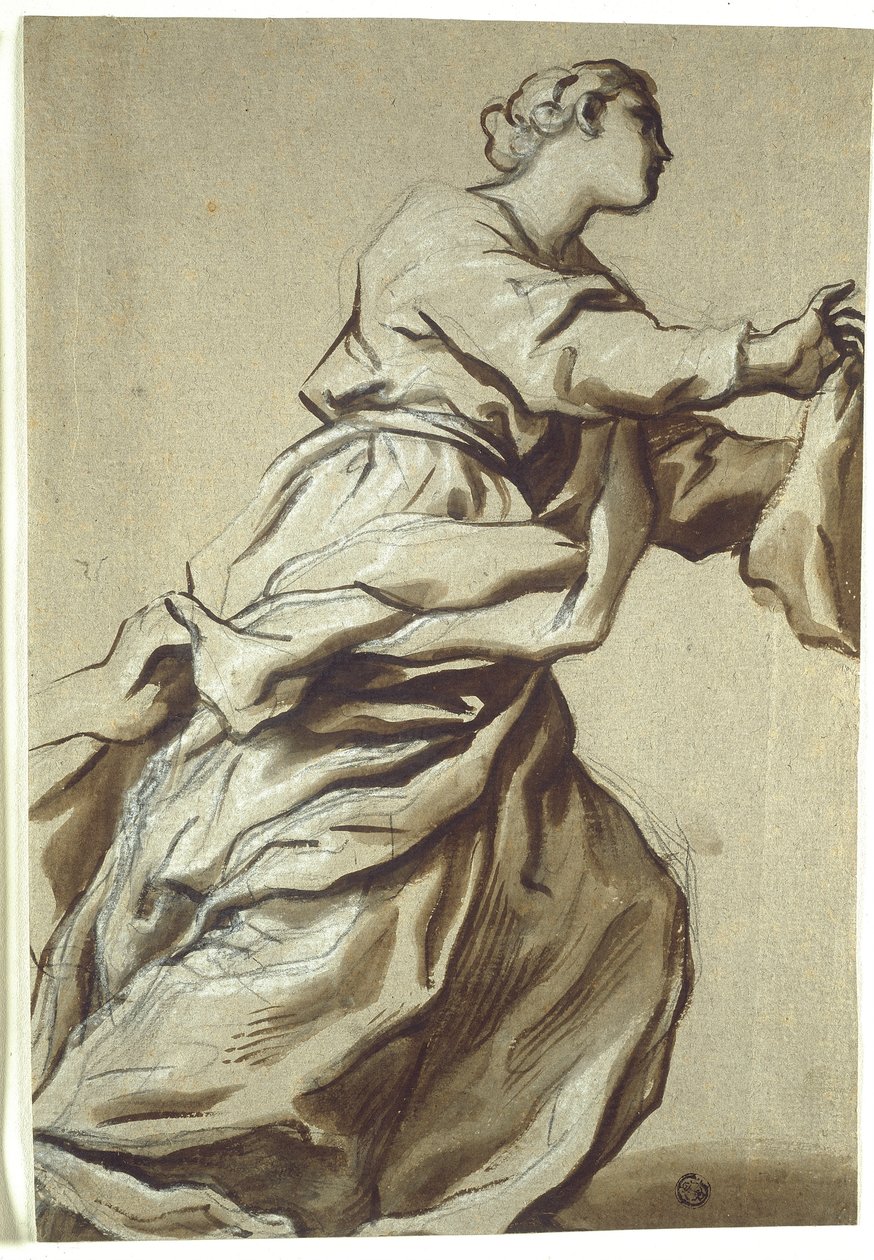 Studie voor Detail: Sint Veronica door Domenico Piola