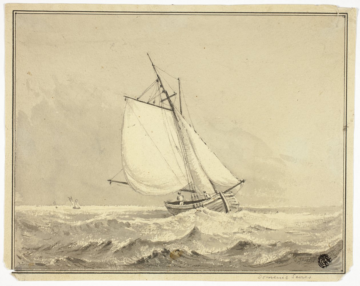 Zeilboot op zee door Dominic Serres