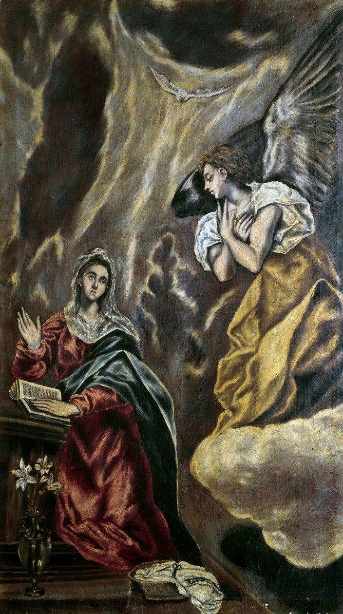 De Annunciatie, c. 1610 door Dominico El Greco