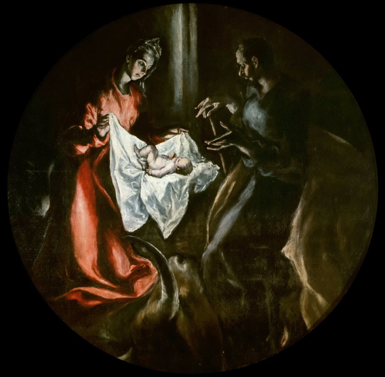De geboorte van Christus, ca 1604 door Dominico El Greco