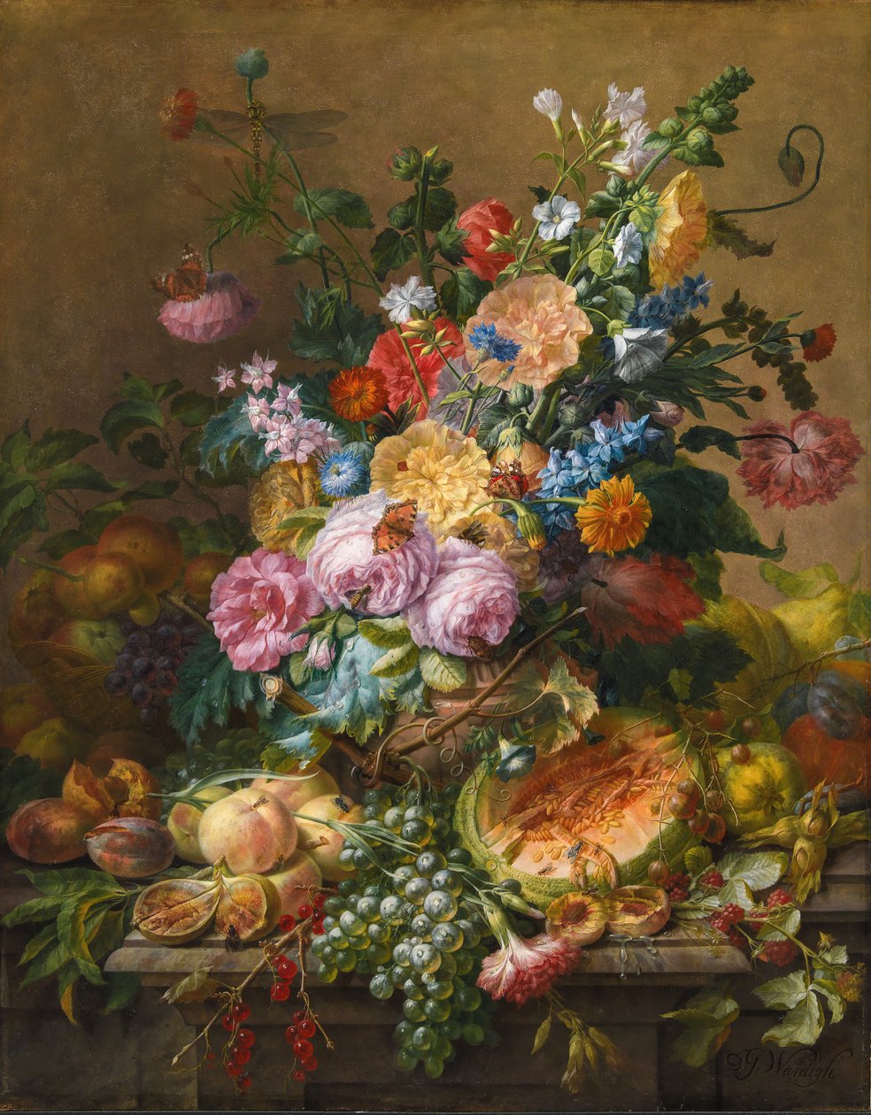 Bloemen door Dominicus Gottfried Waerdigh