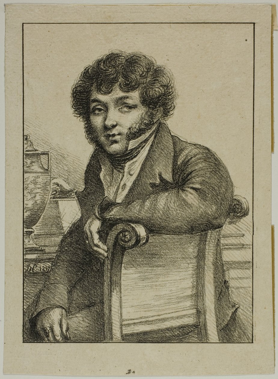 Portret van Brunet, Drukker door Dominique Vivant Denon