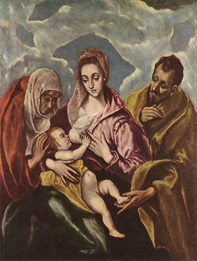 Heilige Familie met Sint Anna door El Greco