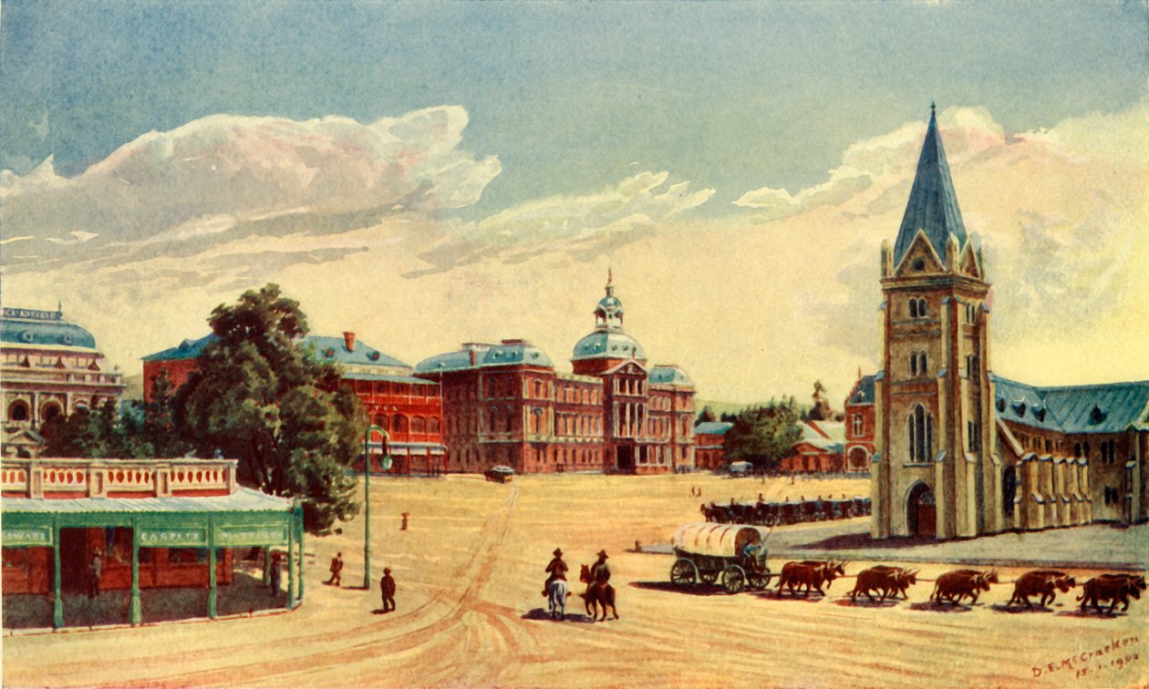 Kerkplein, Pretoria, 1902 door Donald McCracken