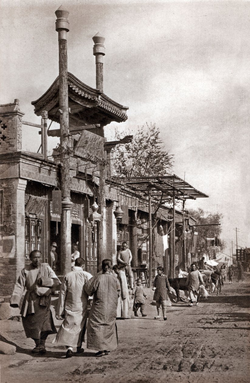Een straat, Beijing door Donald Mennie