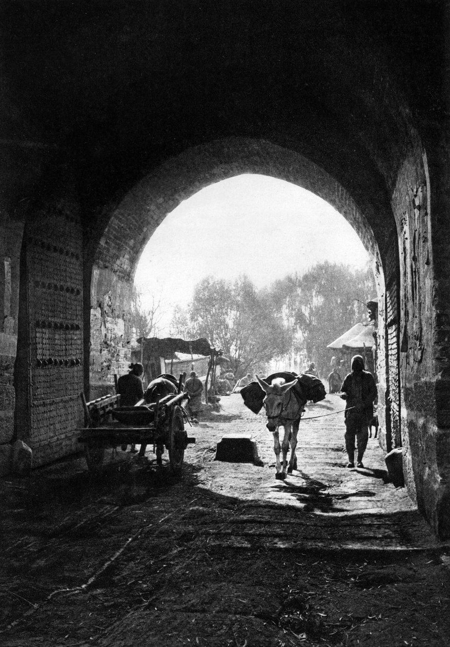 Nan Shih Men, poort, Beijing door Donald Mennie
