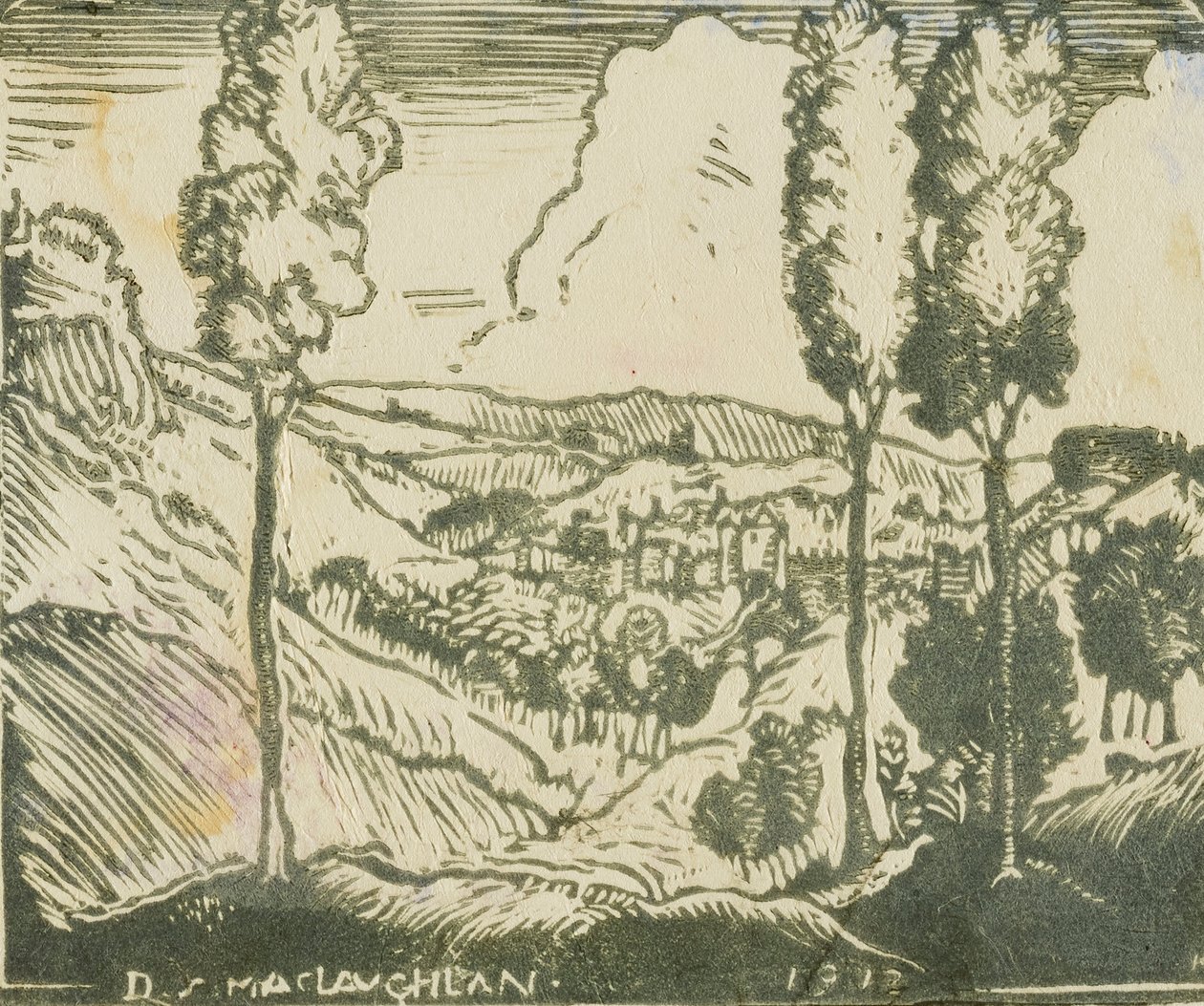 Landschap door Donald Shaw MacLaughlan