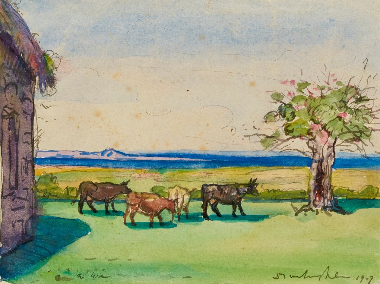 Landschap, Bretagne door Donald Shaw MacLaughlan
