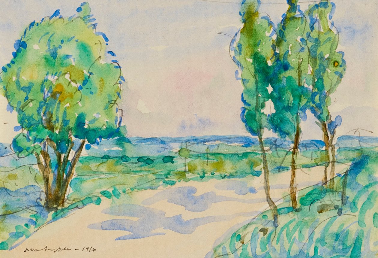 Op de weg naar Albi door Donald Shaw MacLaughlan