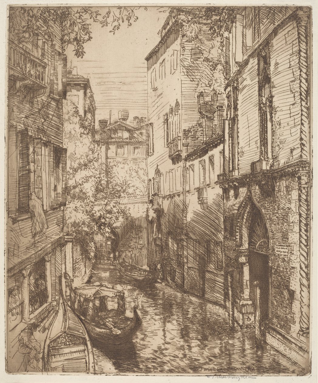 Rio delle Verona, Venetië door Donald Shaw MacLaughlan