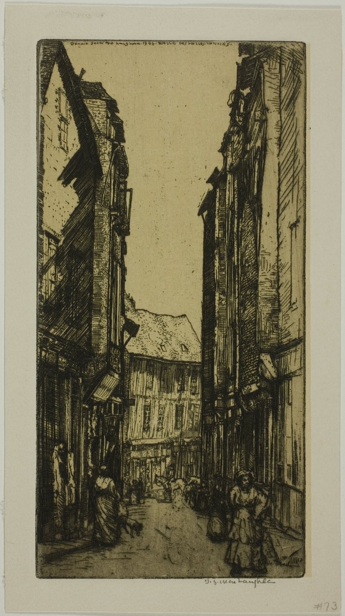 Rue des Halles, Vannes, Bretagne door Donald Shaw MacLaughlan