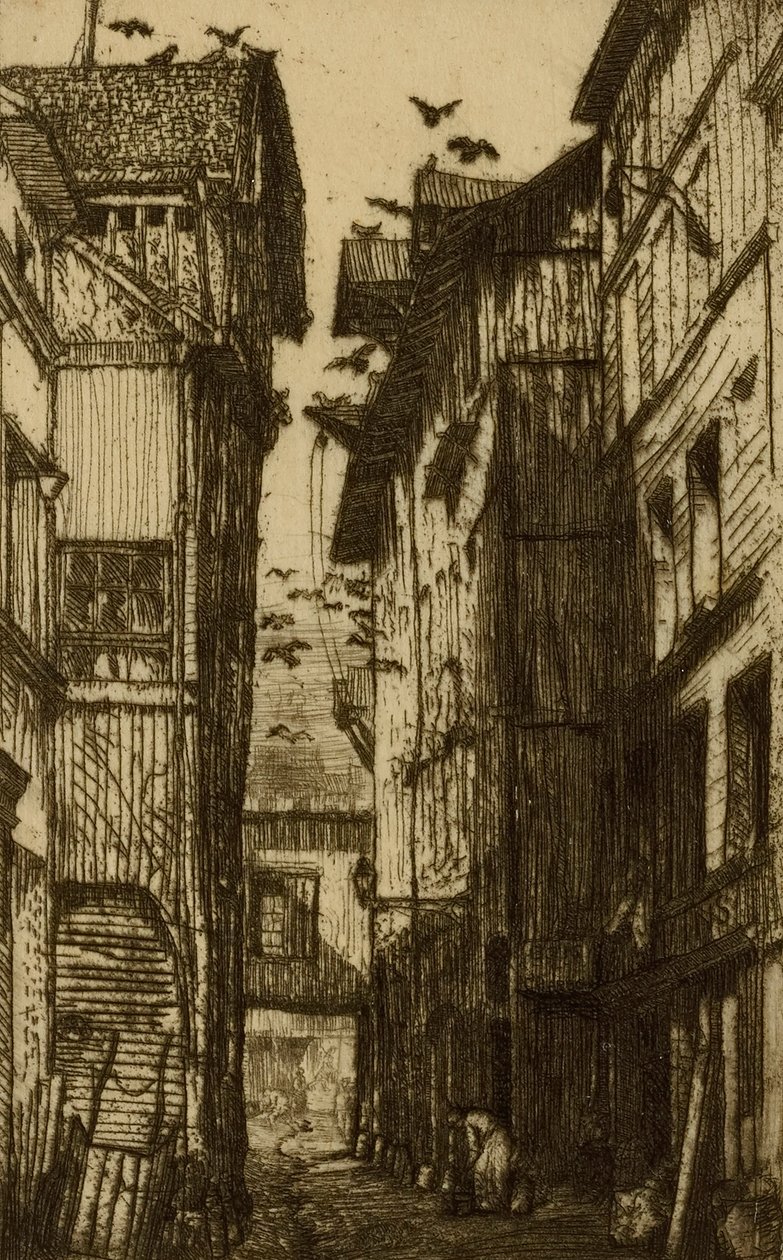 Ruelle des Pigeons, Rouen door Donald Shaw MacLaughlan