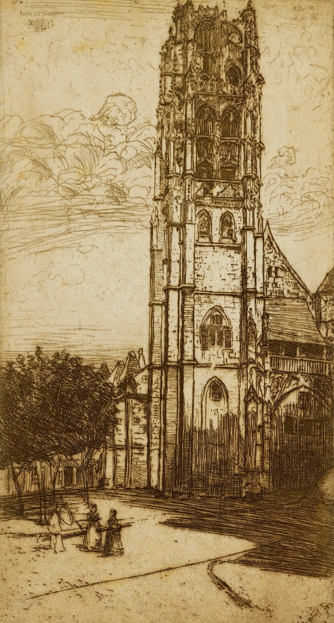 St. Laurentoren, Rouen door Donald Shaw MacLaughlan